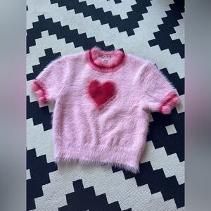 KIMCHI BLUE FUZZY PINK SWEATER TOP ❤️